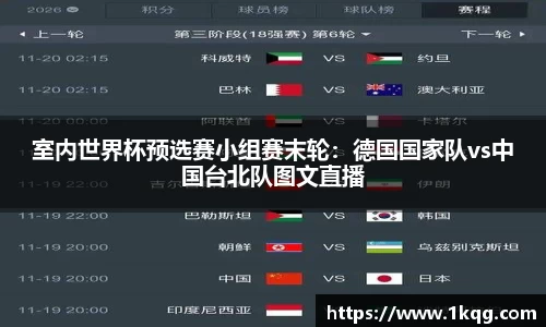 室内世界杯预选赛小组赛末轮：德国国家队vs中国台北队图文直播
